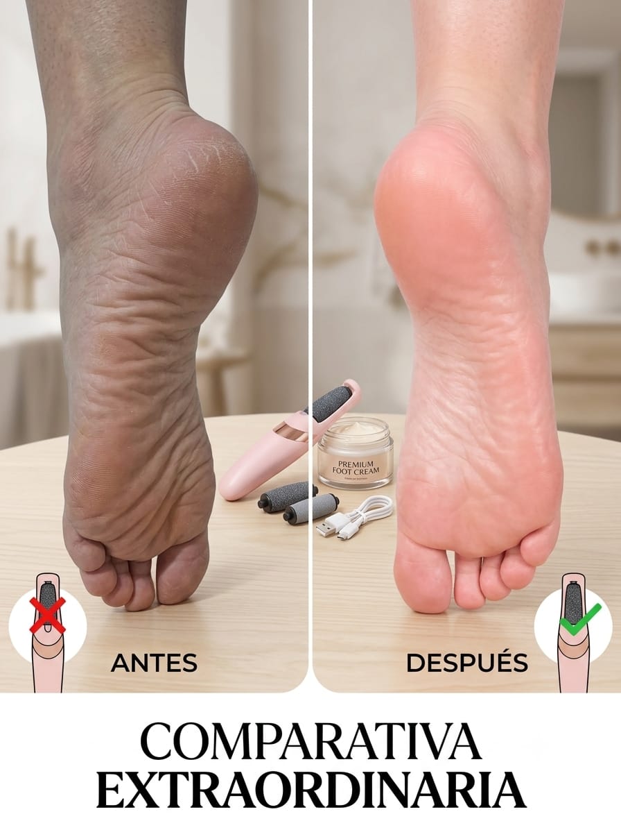 Lima de callos eléctrica recargable - Pedicura profesional en casa